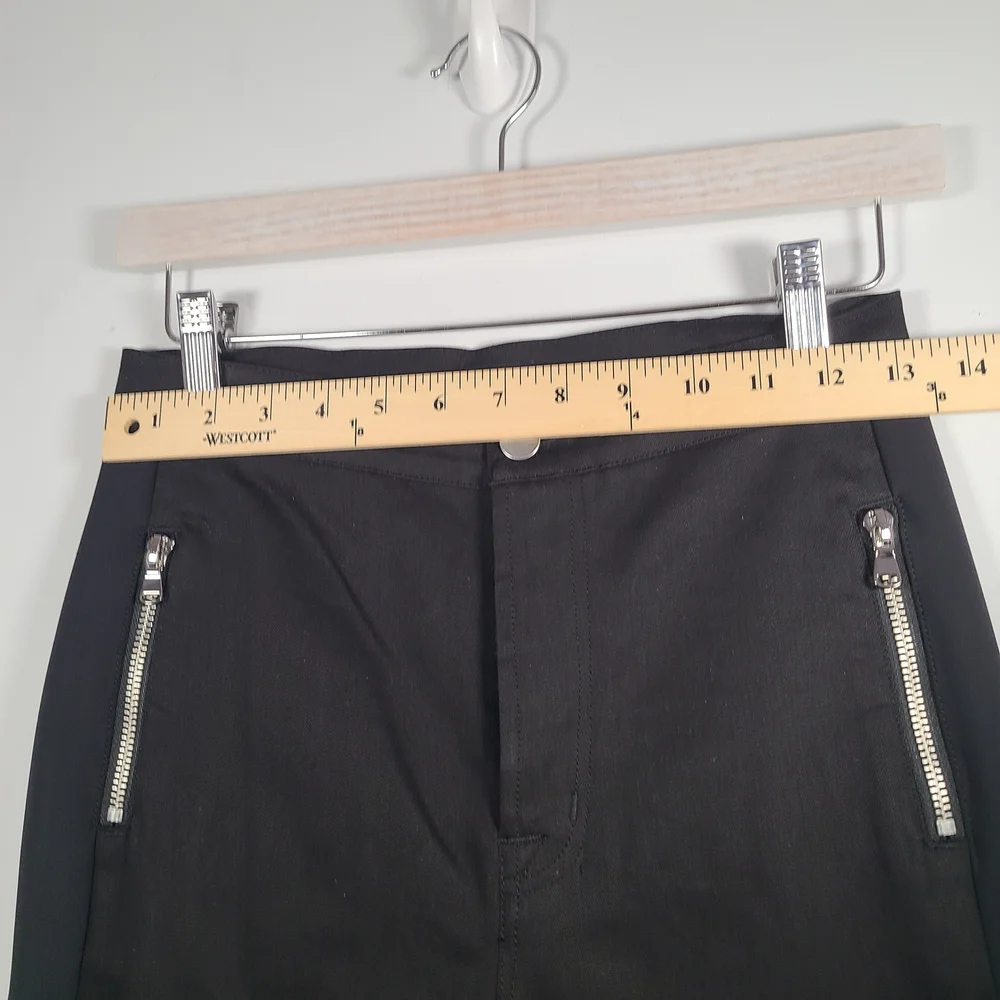 J Brand Black Trousers with Zipper Accents Size 26 - Picture 2 of 10
